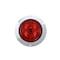 Truck-Lite Low Profile, Led, Red Round, 8 Diode, Marker Clearance Light, Pc, Gray Polycarbonate Flange 10389R - alternate 2